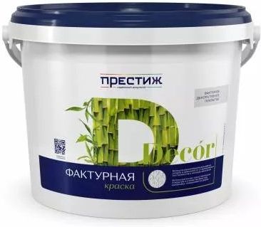 Краска акриловая Престиж, рельефная, белая, 5 кг купить в СОМ