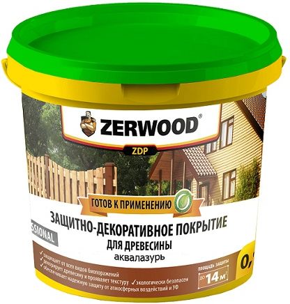 Антисептик Zerwood ZDP Аквалазурь, сосна, 0.9 кг купить в СОМ