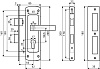 Замок врезной Аллюр ЗВ4-1/58А  ст.бронза  с/руч для калиток без ц/мех купить в СОМ