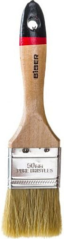 Кисть BIBER Суприм флейцевая, натуральная щетина, 50 мм купить в СОМ