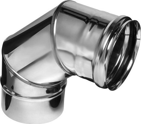 Колено Феррум, 150мм, 90°, нержавеющая сталь 0.5мм купить в СОМ