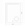 Зеркало Azario Клио, 600 х800 мм, сенсор, увеличительное стекло купить в СОМ