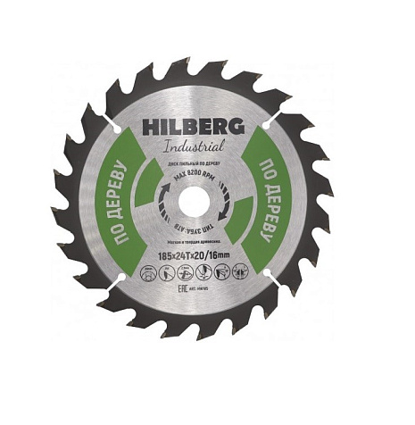 Диск пильный Hilberg Industrial, 185×20/16мм, 24T купить в СОМ