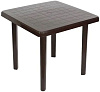 Стол пластиковый 80x80см коричневый купить в СОМ