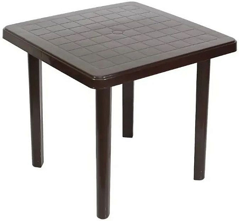 Стол пластиковый 80x80см коричневый купить в СОМ