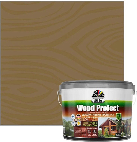 Пропитка защитно-декоративная Dufa WOOD PROTECT, тик, 2.5 л купить в СОМ