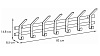 Вешалка настенная Торонто 7 820х85х168мм белая купить в СОМ