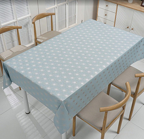 Клеенка Afina Haus FJ83154-13 тканая основа 1,4х20м голубая купить в СОМ