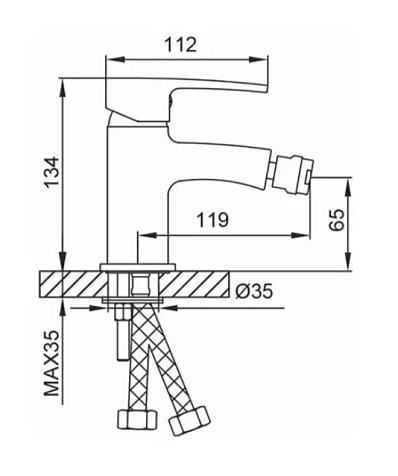 Смеситель для биде Frud R50151 купить в СОМ