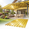 Поликарбонат кровельный трапеция желтый, 1,05х3 м купить в СОМ