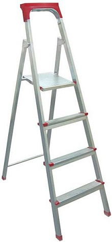 Стремянка BIBER, 4 ступени, стальная купить в СОМ