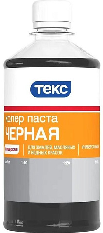 Паста колеровочная Текс, черный, 0.5 л купить в СОМ