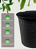 Кашпо СадКо Ротанг темно-серое 50л купить в СОМ
