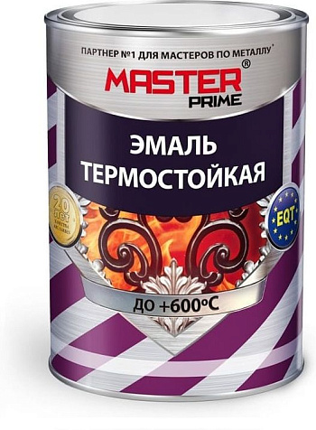 Эмаль термостойкая Master Prime, серебро, 0.8 кг купить в СОМ