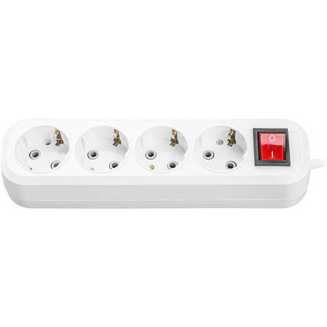 Удлинитель ОНЛАЙТ  OPE-S-04-300-ESC-3x1  4 гн, 3 м, СЗ, с выключ, 16А IP20 белый купить в СОМ