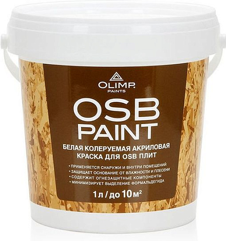 Краска акриловая Olimp для OSB-плит, 1 л купить в СОМ