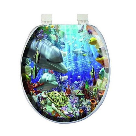 Сиденье для унитаза AquaDomer, мягкое, дельфин 1109 купить в СОМ