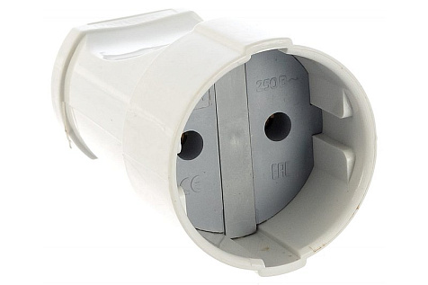 Штепсельное гнездо белое б/з А115/Универсал купить в СОМ
