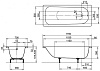 Ванна стальная Kaldewei Saniform Plus 1700 х700 мм, ножки купить в СОМ